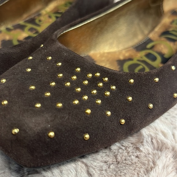 San Edelman suede brown flats sz 6.5 - Picture 2 of 5